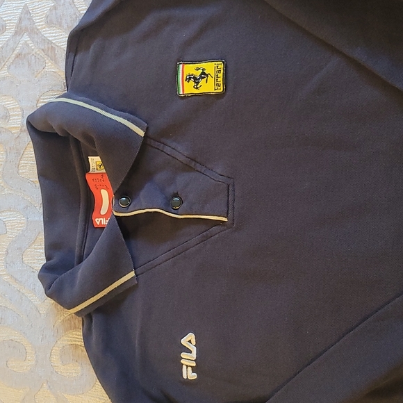 Men's XL Ferrari Polo Soft navy blue - Picture 2 of 4